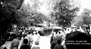 1357- Le Telagh - Defile 9e Hussards -14  juillet 1959